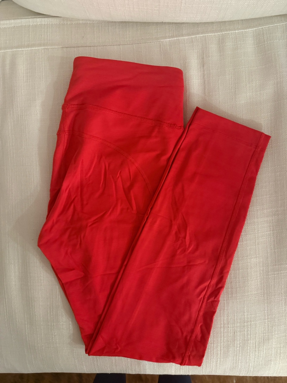 Outdoor Voices Red High-Waist Leggings